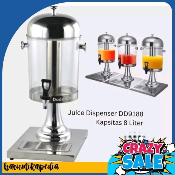 Dispenser Jus Hotel Prasmanan 8Liter Stainless / Dispenser Juicer Tower Tank Stainles 8Liter / Dispe