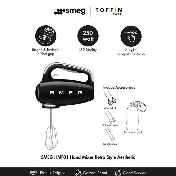 Allthebest- SMEG HMF01 Hand Mixer - 50's Retro Style Aesthetic