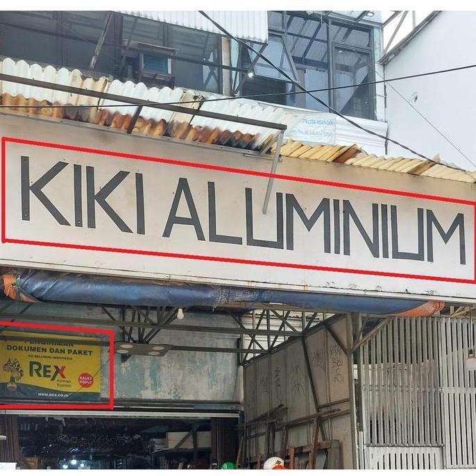 Sar- Hollow Kotak Aluminium Untuk Jidar Plesteran / Acian - Beda Sisi - Ukuran Luar 3,8 Cm X 7,6 Cm 