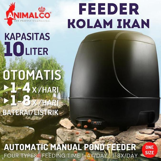[ZGR] PEMBERI MAKAN IKAN OTOMATIS 10 L / FISH POND FEEDER/ KOI FEEDER KOLAM