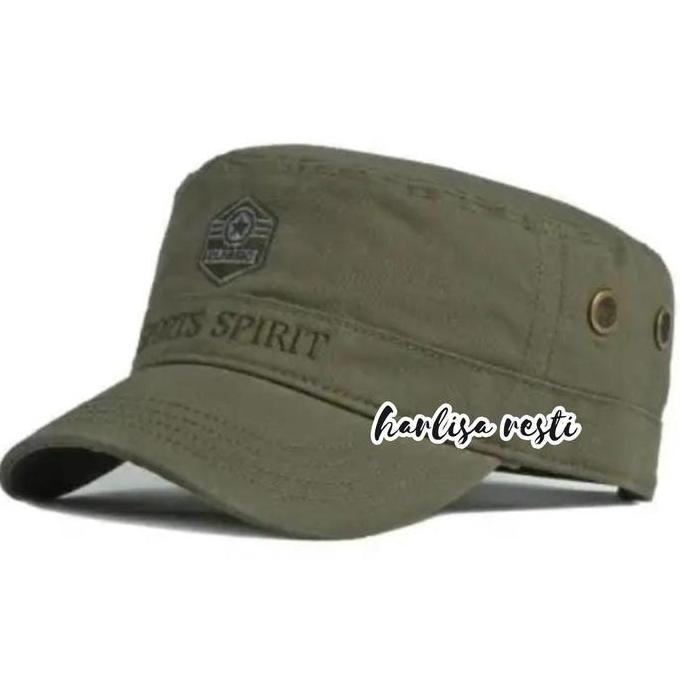 Cap- Topi Pria Komando Sport Spirit Bahan Tebal / Topi Komando Tulisan/ Topi Distro Pria Keren/ Topi