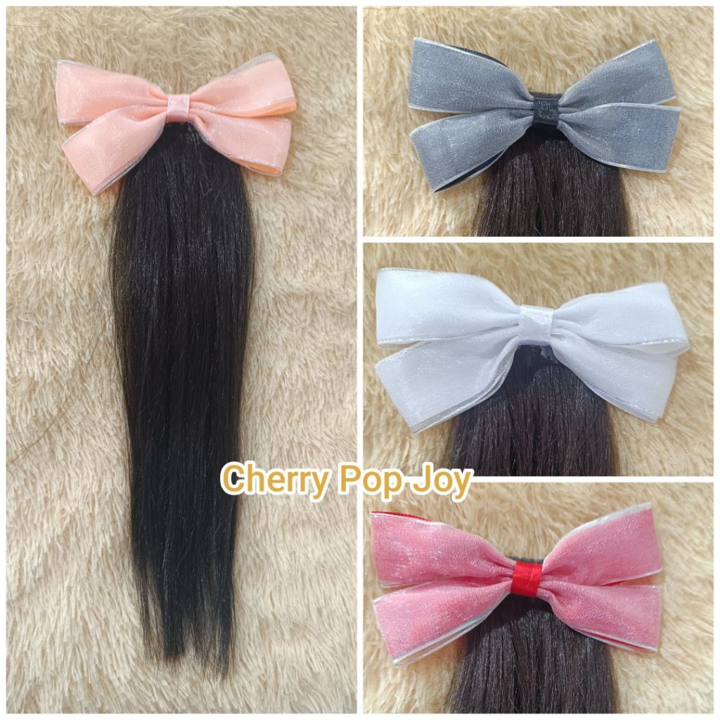 CHERRY - 1 (pc) 25L Rambut jepit pita lurus 25cm smoothing anak / Rambut palsu sintetis hair extenti