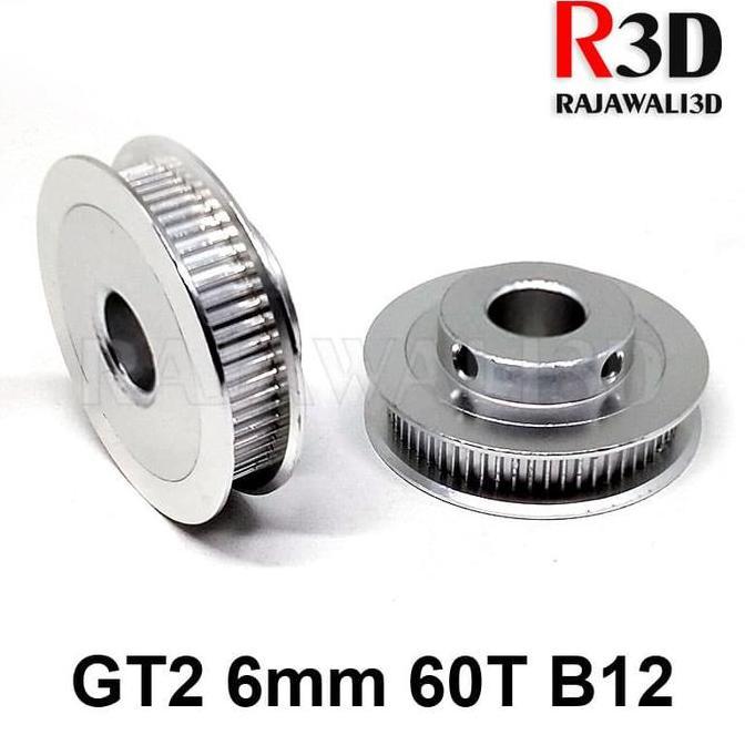 Gt2 Timing Pulley 60 Teeth Bore 12Mm Belt 6Mm