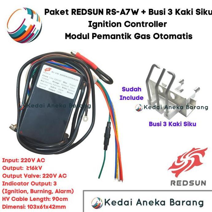 Pemantik Gas Ignition Igniter Controller Kompor Infrared Burner Set