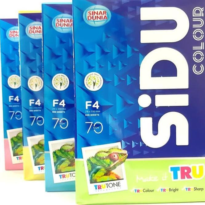 1 Rim Kertas Hvs Sidu Warna 70 Gsm