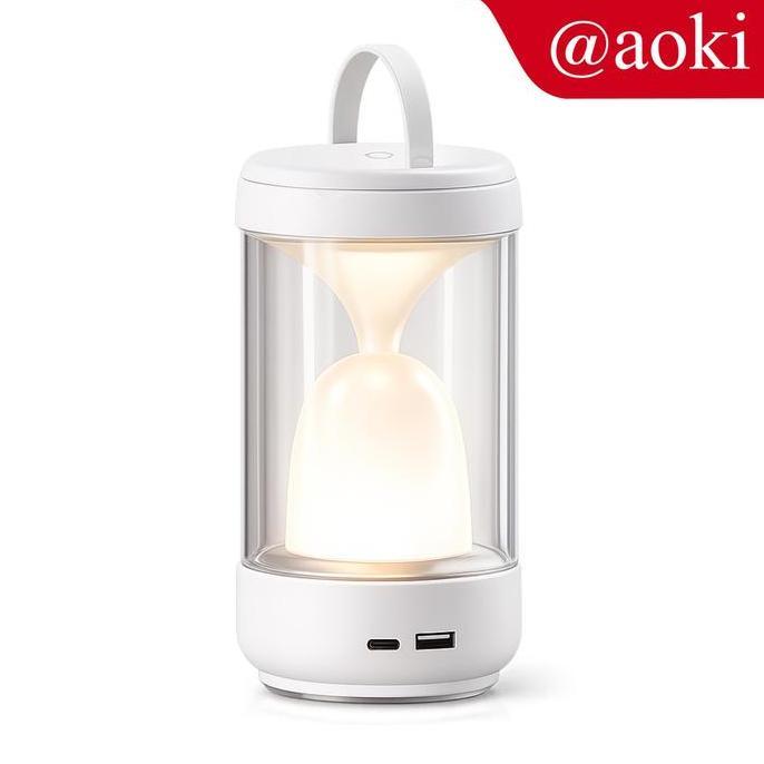 AOKI Lampu Camping LED Terang Rechargeable 18650 Power Bank Lampu Darurat Outdoor Portable USB