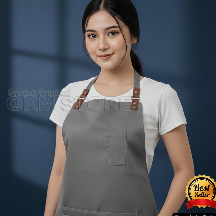 Celemek Dapur Apron Bartender Koki Chef Apron Cafe Kualias Premium Apron Barista Premium Celemek Mas