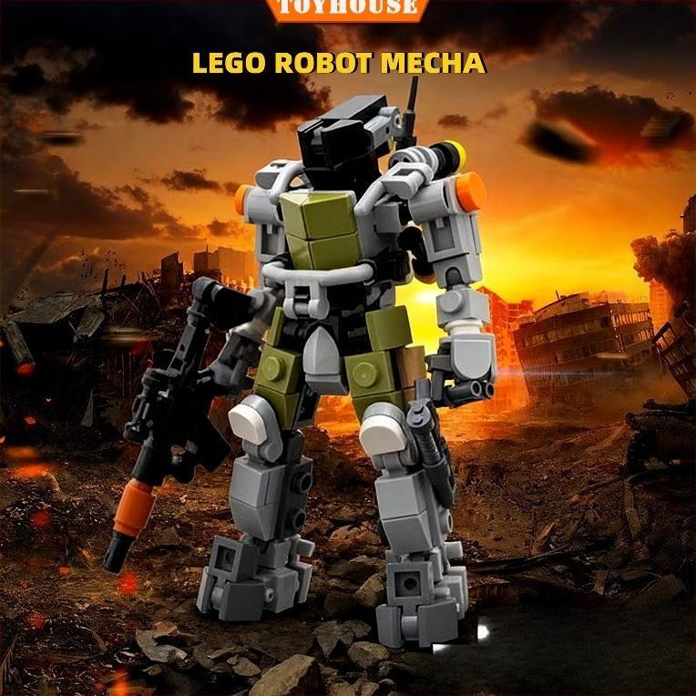 Anak Mainan Lego Robot Mecha Exoskeleton Sendi Bergerak Brick Bangunan Diy Block Bangunan Perakitan 