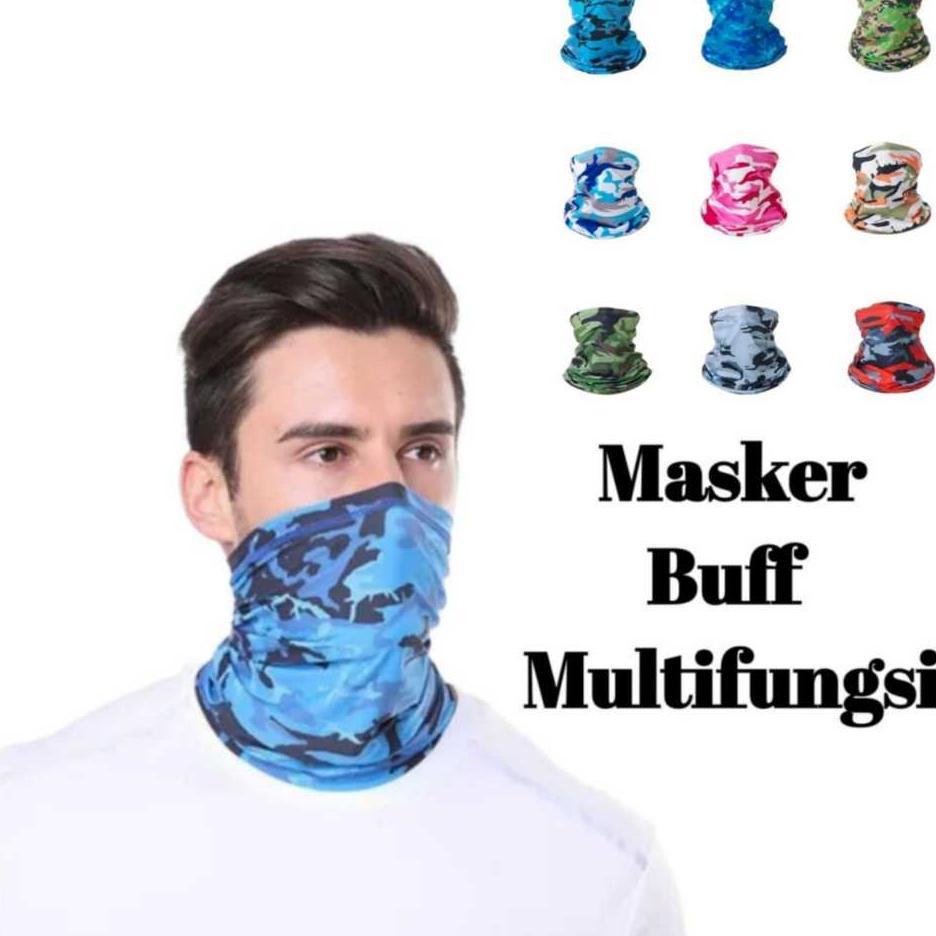 12 Pcs Masker B4Ff Bandana Motif Dan Hitam Polos Multy Fungsi/Masker Berkendara Anti Debu