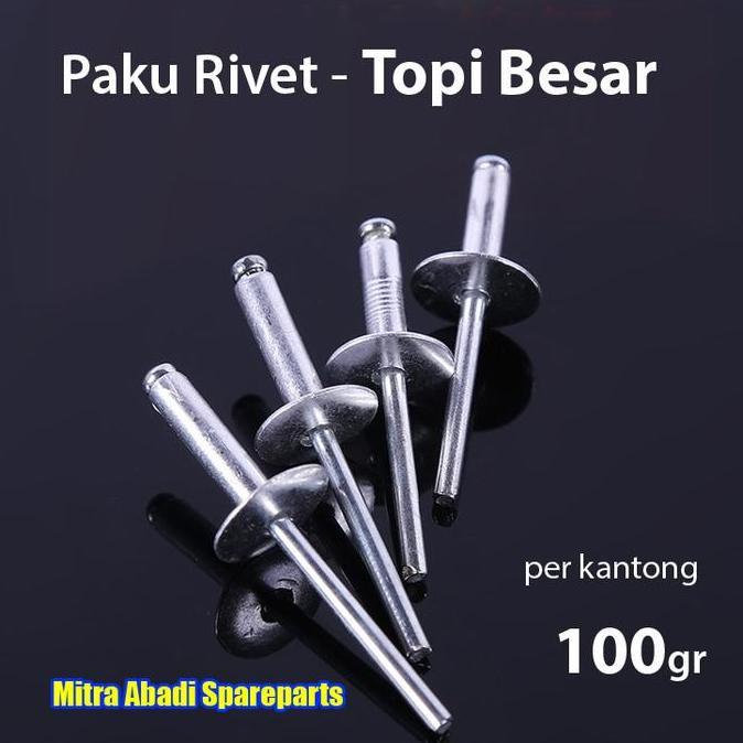 Paku Rivet Topi Besar / Paku Keling / Paku Tembak / Large Cap Rivets Nail