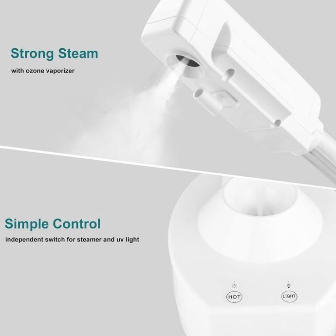 Uap Wajah Vapozone Facial 3 In 1 Stand Steamer Facial Uap Thermal Mist Sprayer Lampu Facial Hot Cold