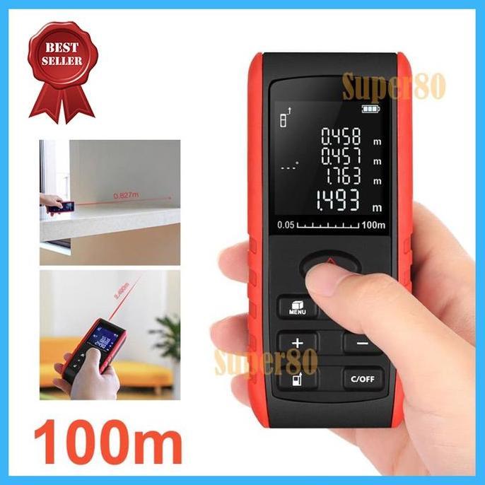 Promo Meteran Laser  Digital Distance Meter 100m Meteran Digital Rangefinder 100 m Diskon