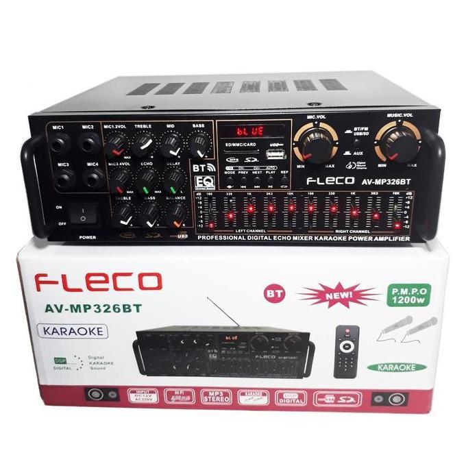 Sunbuck Audio Fleco AV-MP 326 BT - Amplifier Bluetooth USB/SD/FM/MP3 - Amplifier Karaoke Home Theate