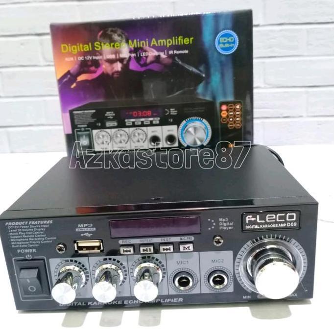 Amplifier Fleco D09 - 600 watt - Bluetooth Karaoke - Radio FM Amplifier flevo 198A Ampli