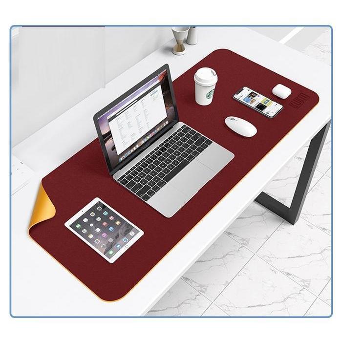 Triple W 120x60cm Leather Mousepad Desk Mat Mouse Pad Double Side