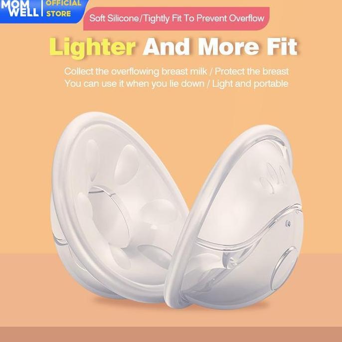 Momwell AOP01 Penampung ASI Silicone 2Pcs - Breast Milk Collector Breast Pad Silicone BPA Free