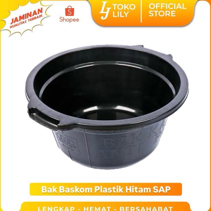 Bak Ember Baskom Hitam Karet Jumbo Sap
