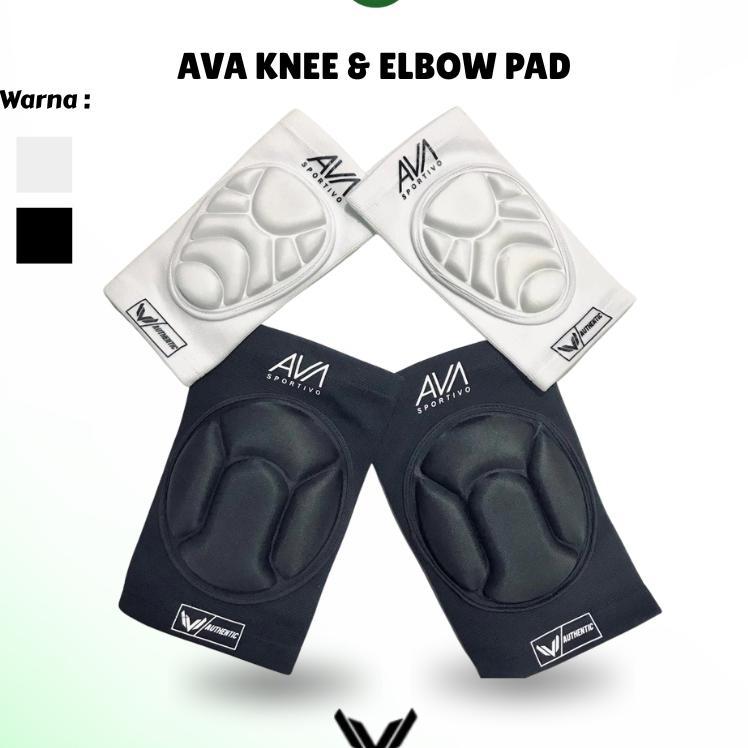 Ava 1 Set Kneepad Dan Elbowpad Pelindung Lutut Pelindung Siku Kneepad Olahraga Futsal 1 Pasang