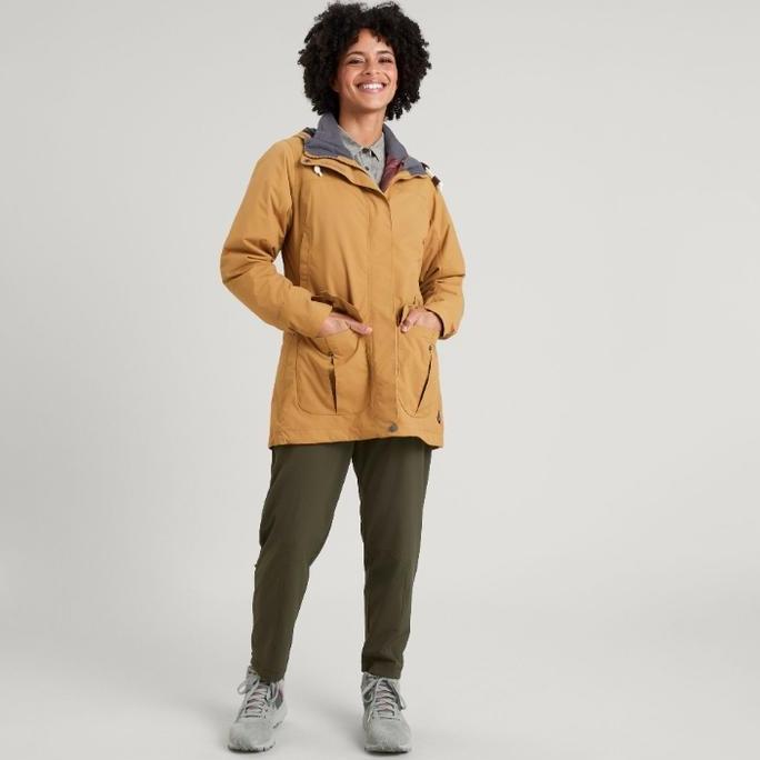 PREMIUM / KATHMANDU BENMORE PARKA WOMENS JACKET - GOLD CANVAS