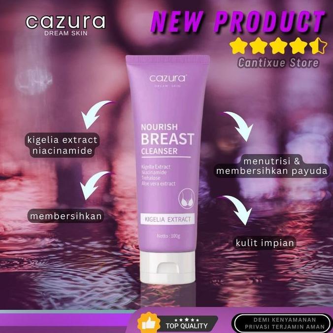 Cazura Nourish Breast Cleanser 100g - Kigelia extract & Niacinamide