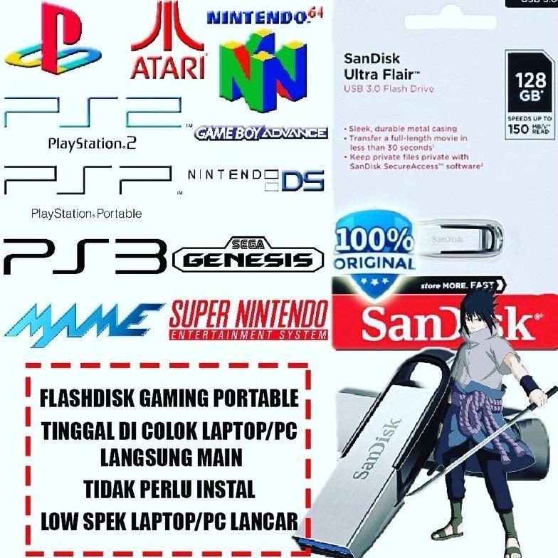 Flashdisk hardisk isi game batocera, Emulator game PC, Wii, Switch, PS2, PS3, PC Kentang, Game