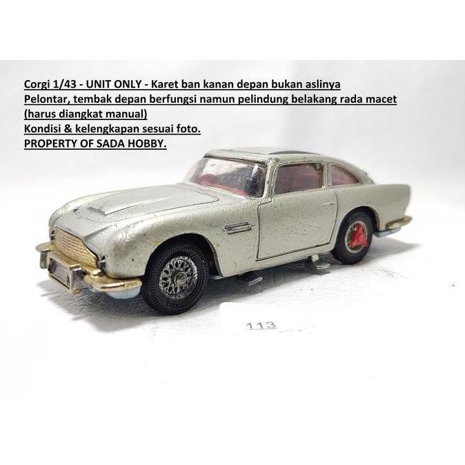 DIECAST VINTAGE CORGI TOYS 1/43 ASTON MARTIN DB5 JAMES BOND 007 ENGLAND UNIT ONLY MINUS MIX99