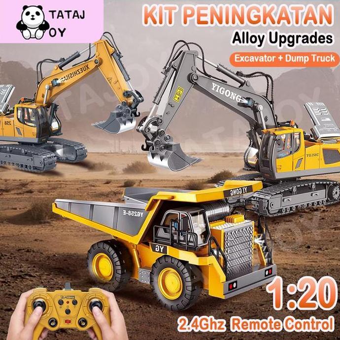 2.4Ghz RC Excavator Paduan Mainan RC RC Truk Truk 11 Saluran Excavator