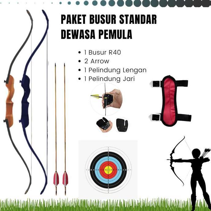 Paket Busur Panah Dewasa Panahan Standar Lengkap