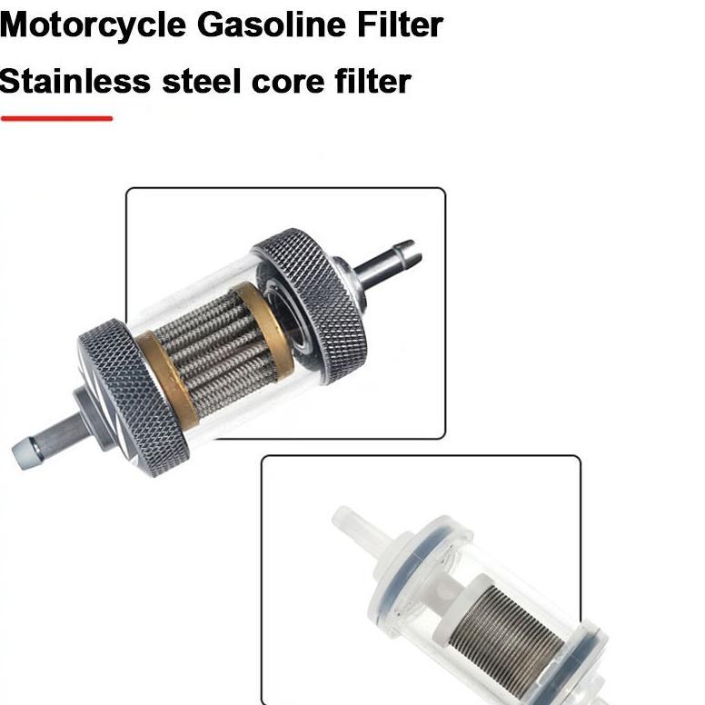 Filter Bensin Transparan CNC titanium/Filter bensin traansparan/Filter Bensin Motor Karburator