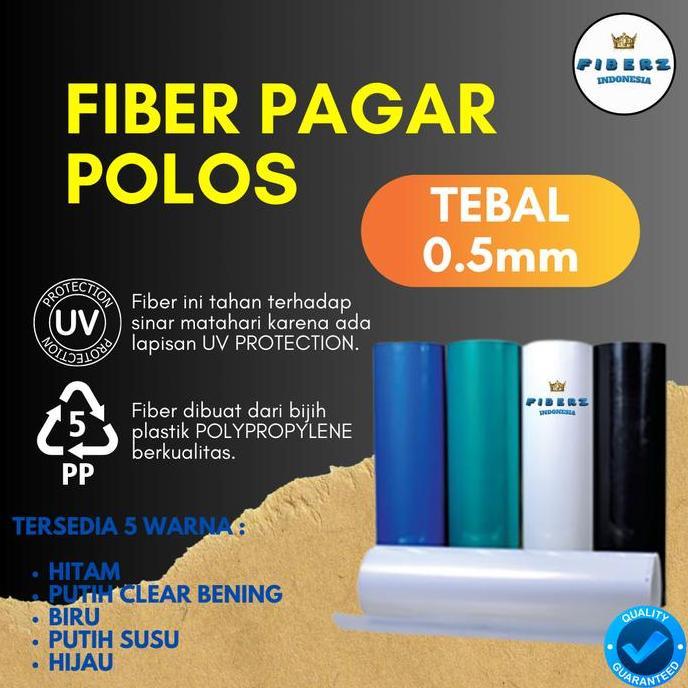 Rao - Fiberz- Fiber Plastik Penutup Pagar Polos Tebal 0.5Mm Meteran