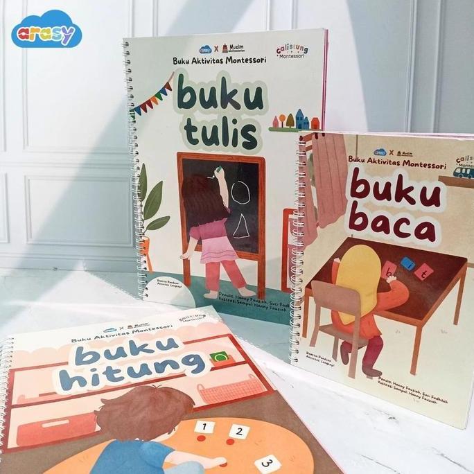 PREMIUM / Buku Calistung Montessori / Belajar Berhitung / Belajar Membaca / Belajar Menulis