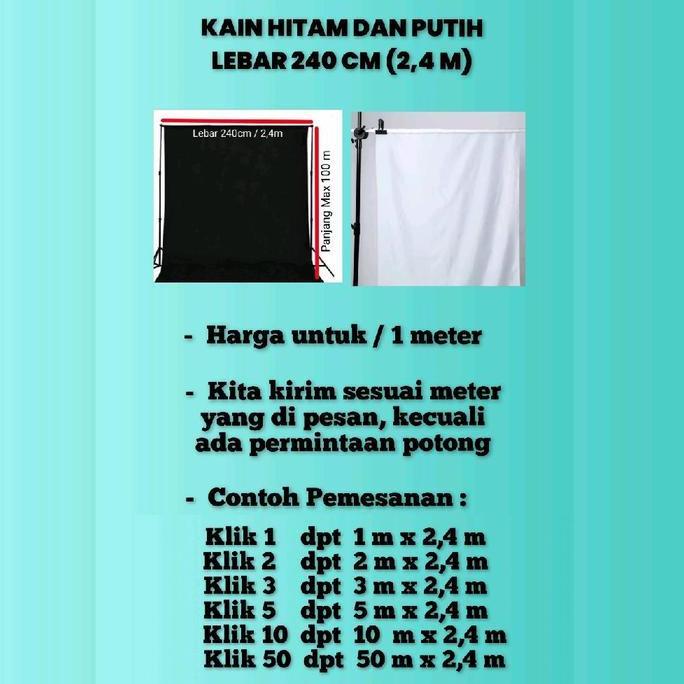 Costurar - Kain Putih Meteran Lebar 240 Cm/Kain Putih Polos/Kain Putih Background/Kain Backdrop/Kain