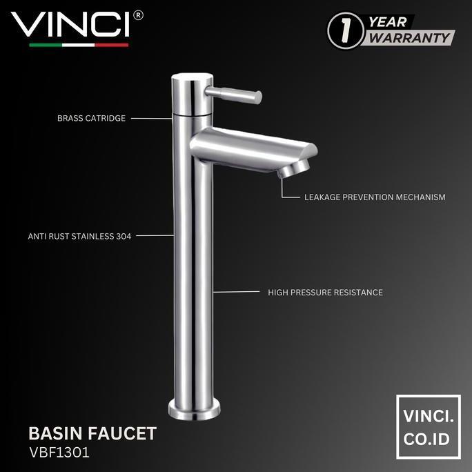VINCI Keran Air Wastafel Meja Kran Cuci Tangan Basin Bambu SUS Tinggi