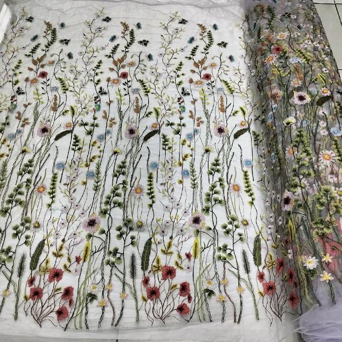 Costurar - Bahan/Kain Tille Bunga Bordir Valentine Lace/Valentine Akar