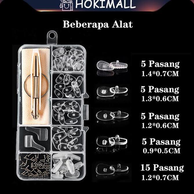 ERT Set Nose Pad Kacamata/Glasses Nose Pad/Nose Pad Kacamata Anti Melorot untuk Reparasi Kacamata