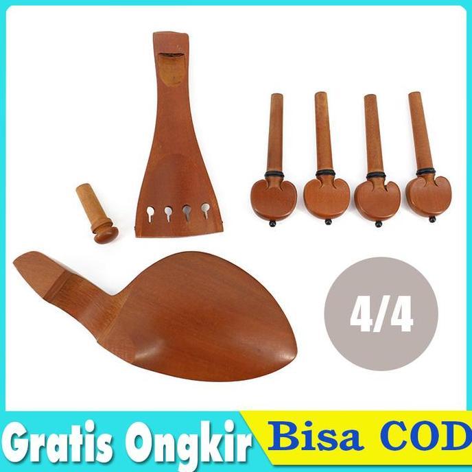 MEND Biola Set Parts Violin 4 / 4 - Peg + Chinrest + Tailpiece + Endpin