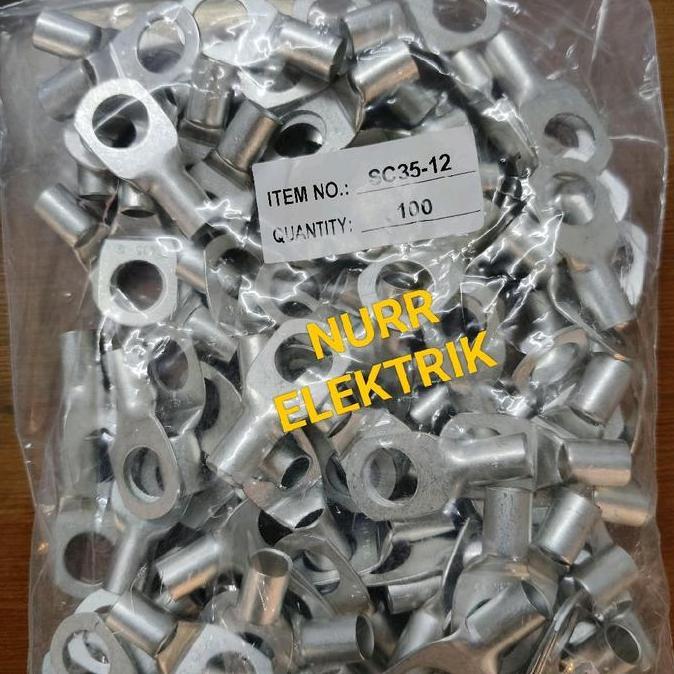 Promo Cable Lug Skun Kabel 35mm Sc 35-6 / Sc 35-8 / Sc 35-10 / Sc 35-12 ( 100 pcs ) Tembaga Diskon