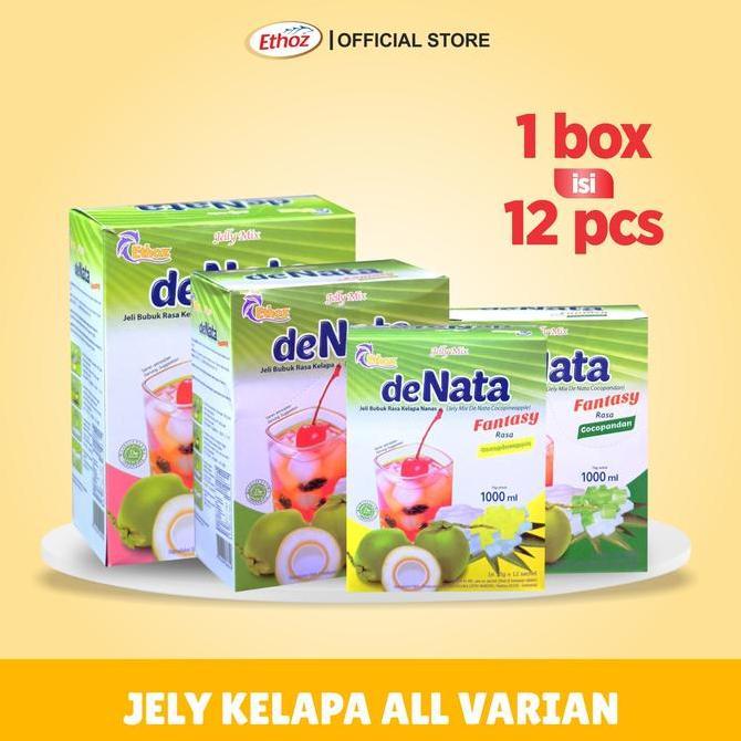ETHOZ DeNata Jelly powder / tepung Jeli Kelapa Nata bubuk x 12 pcs PROMO