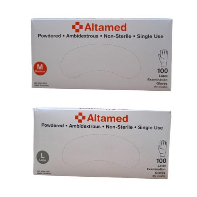 Sarung Tangan Latex Altamed / Altamed Latex Glove isi 100's
