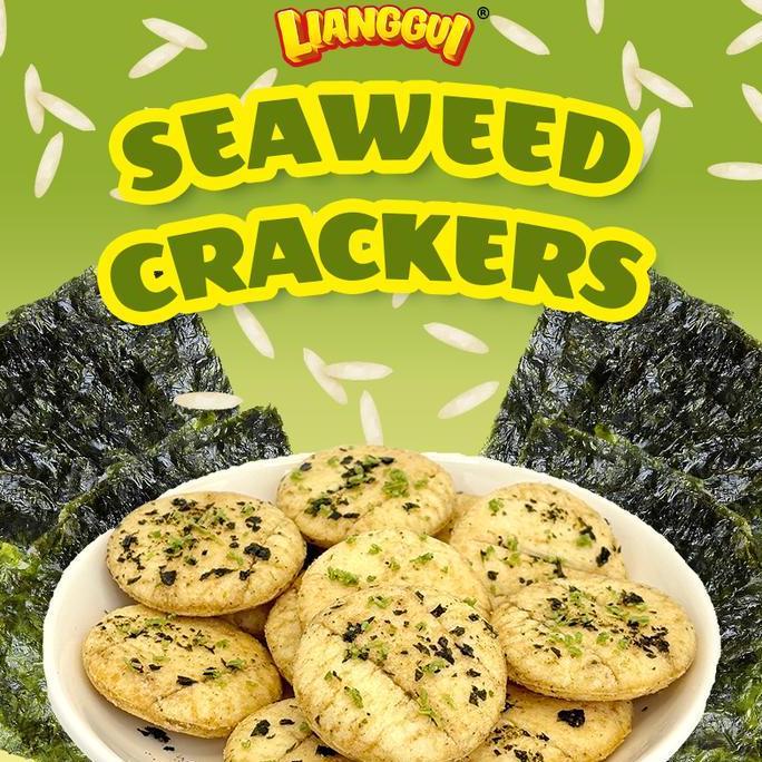 [HALAL] LIANGGUI Kerupuk Beras Nori Rasa Khas Taiwan- 200g Kemasan Individual Camilan Renyah untuk S