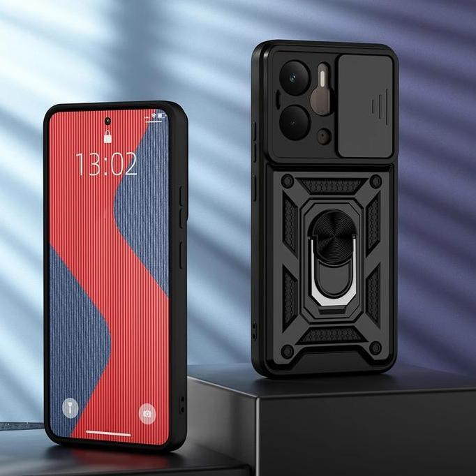 COMPATIBLE FOR CASE REALME 14 5G / 14T 5G / P3 5G IRING CASE MILITARY SLIDE CAMERA REALME 14 5G/14T 