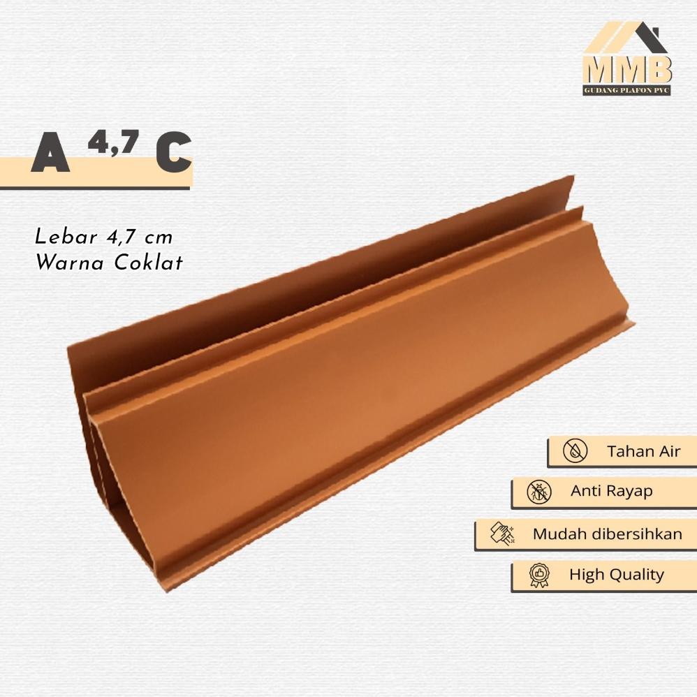 grend List Dinding Plafon Pvc Lebar 4,7cm & 3cm