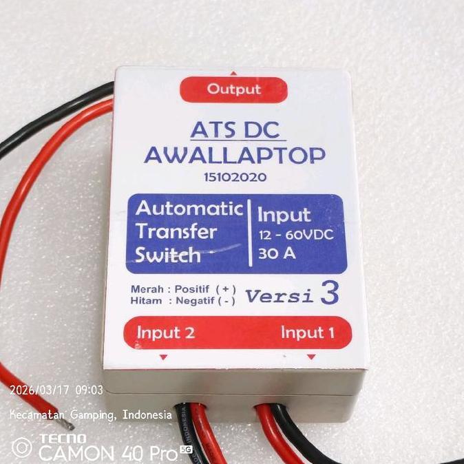 Automatic Transfer Switch Dc Input 12V-80V 30A Ats Dc Switcing Module