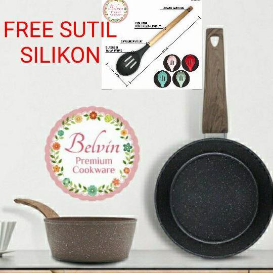 PREMIUM / Belvin Cookware panci sauce pan saucepan granit keramik anti lengket