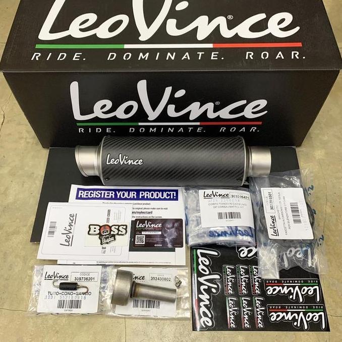 Knalpot Leovince GP Corsa Carbon Slip On Universal Vespa