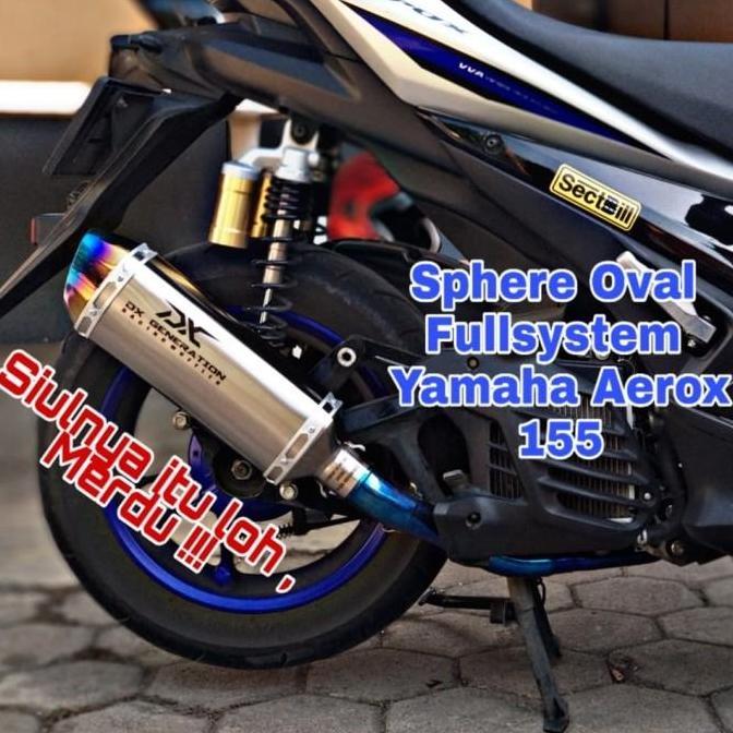 knalpot Dx Generation Sphere Oval Fullsystem H.Blue Nmax Aerox Pcx Adv