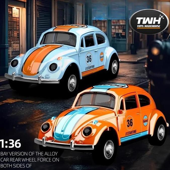 Yabanu_Toko - Twh Miniatur Mainan Mobil Vw T1 Bay Edition Edisi Pantai Gulf Skala 1:36 Hadiah Koleks