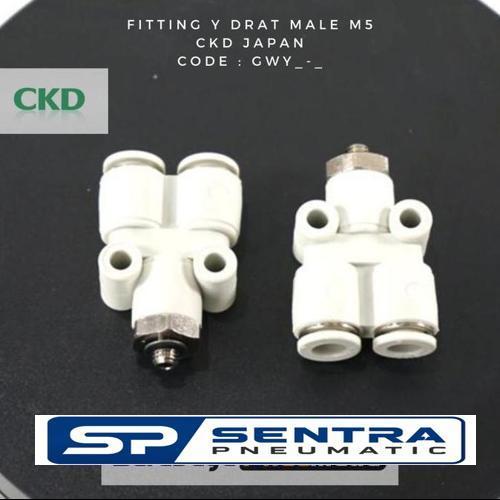 CKD - Fitting Y Drat Male - GWY4-M5 (OD4mm, Drat M5) - Japan