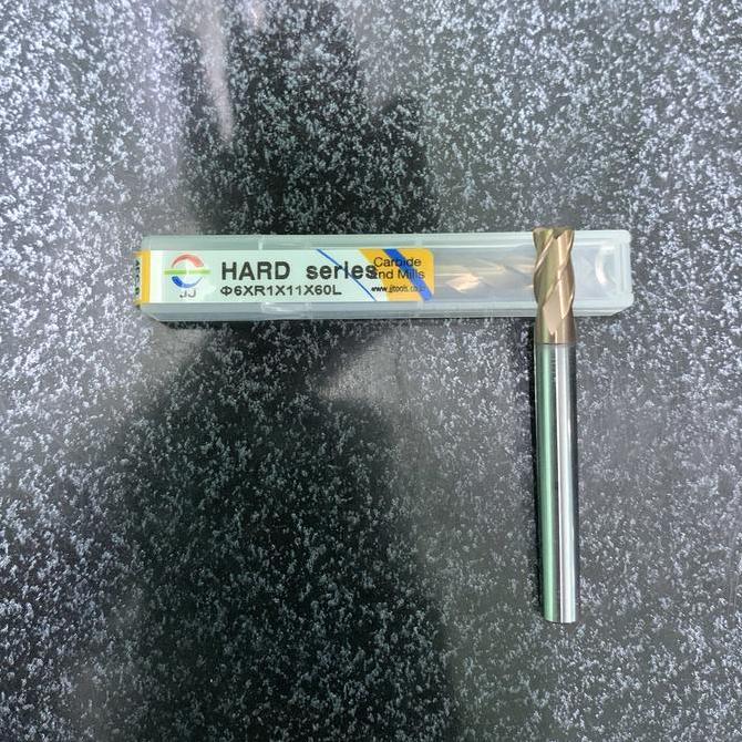 ENDMILL CORNER RADIUS 6 MM R1 HRC60 CARBIDE MERK JJ TOOL BARU READY