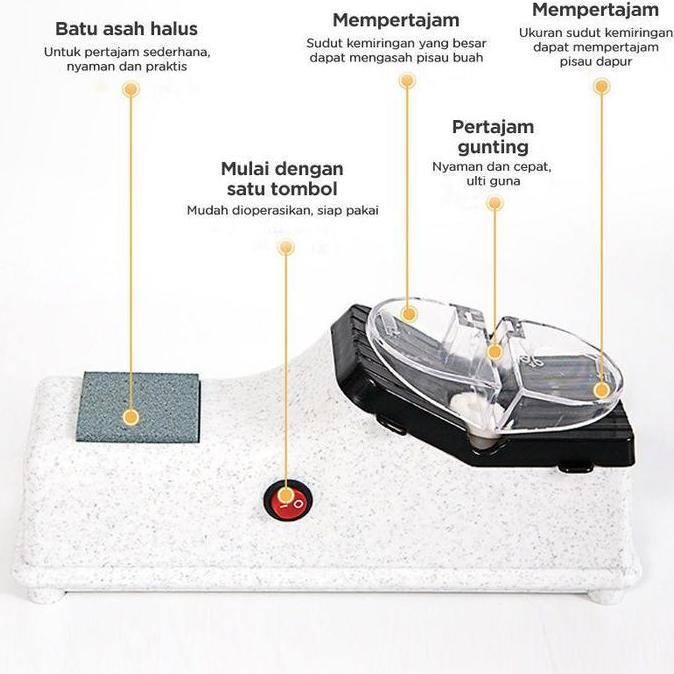 Gas- Pengasah Pisau Gunting Listrik Usb Otomatis Electric Knife Sharpener